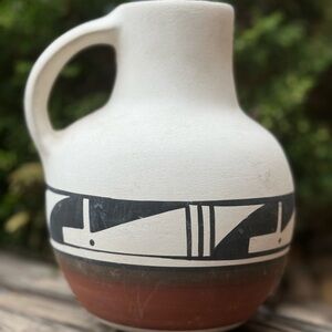 Black, Brown and White Clay Art Piece